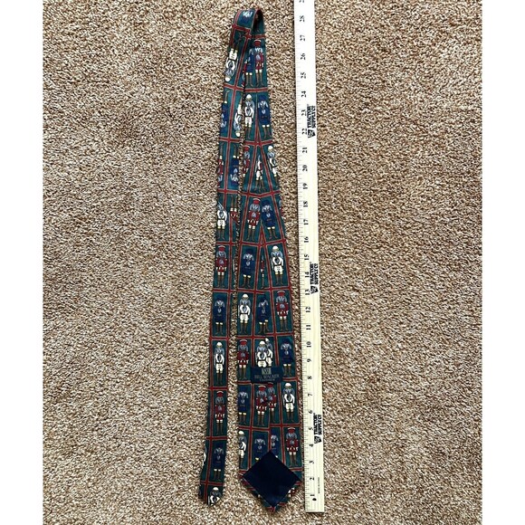 Bill Walker Clothier Men’s Silk Necktie Christmas Nutcrackers Made In USA - Picture 3 of 6
